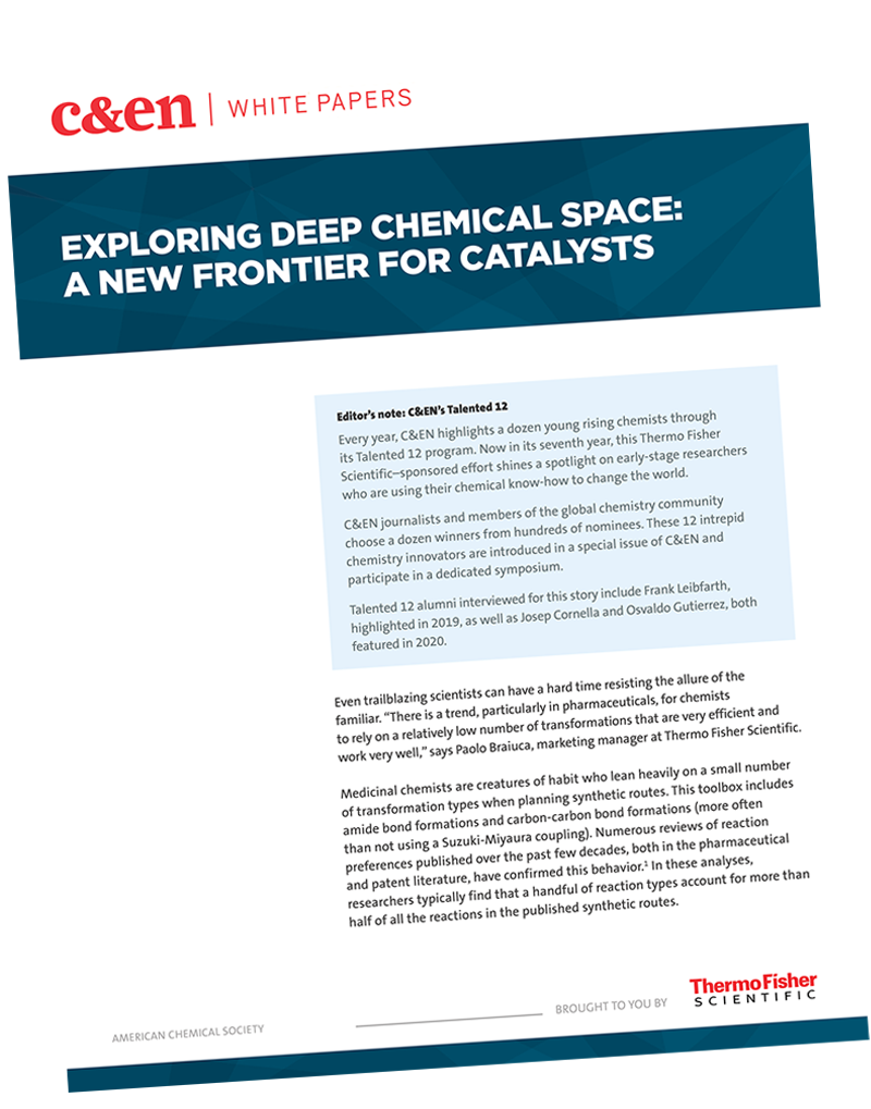 Exploring deep chemical space: A new frontier for catalysts
