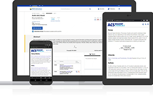 ACS Chemical Reagents appearing on a laptop, tablet, and mobile phone