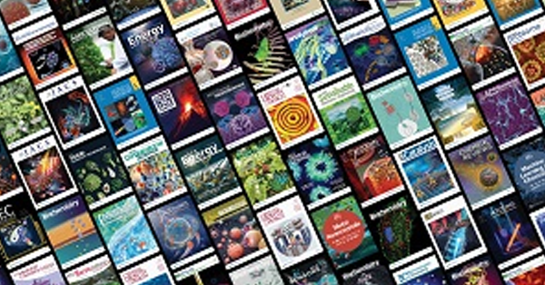 Collage image of ACS Publications journal covers