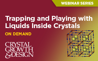 Trapping and Playing with Liquids Inside Crystals
 - Crystal Growth & Design Webinar