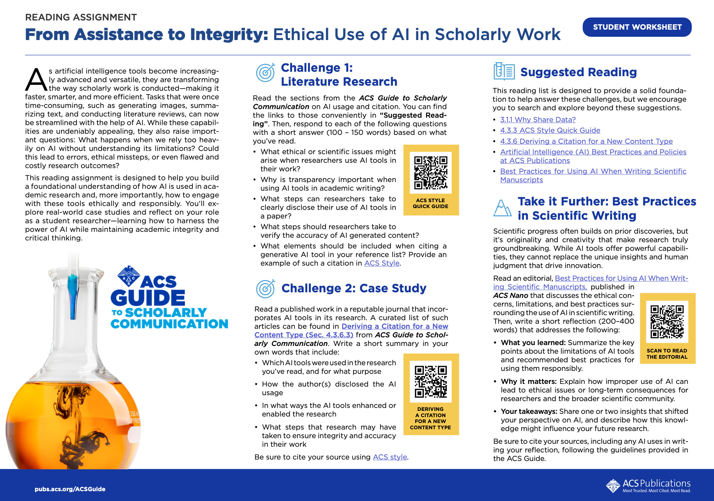 掌握海報發表技巧與AI使⽤指南,探索《ACS學術交流指南》實⽤資源 1 %7B98f727a9 7605 406c 91b8 078c2f60d39f%7D ACS Guide worksheet AI usage in research